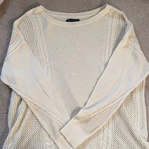 Oversized white sweater